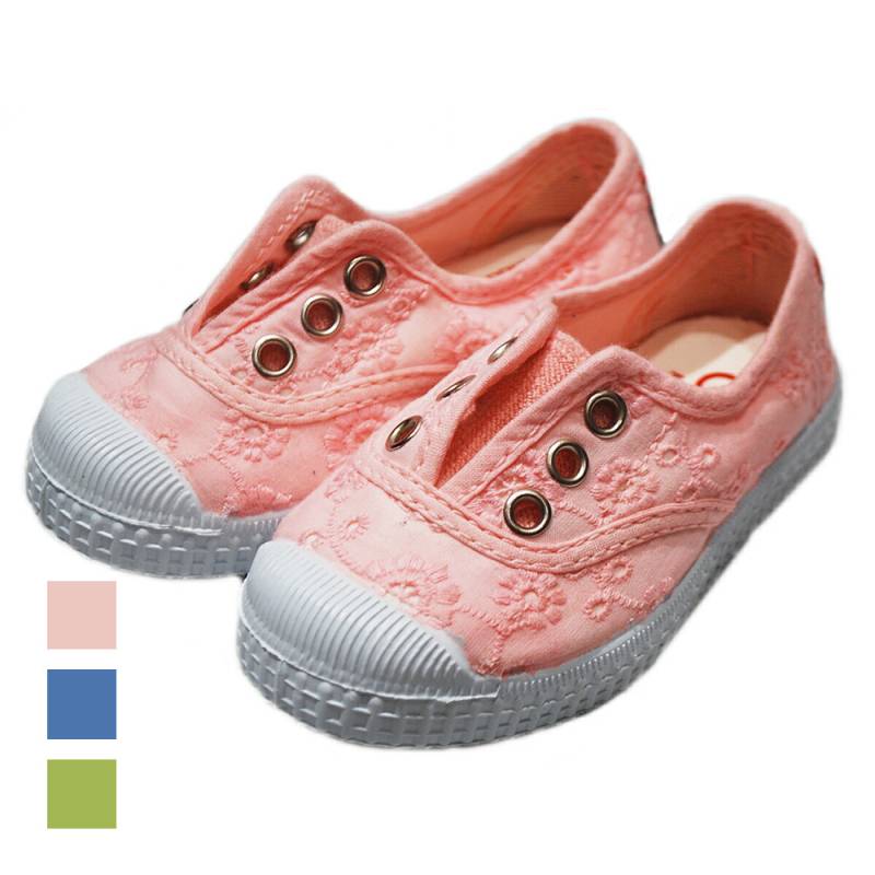 スニーカー キッズ シエンタ Cienta レース デッキシューズ 12.5-21cm lace キャンバススリッポンタイプ キッズ/ジュニア あま～い香り付き オススメ 