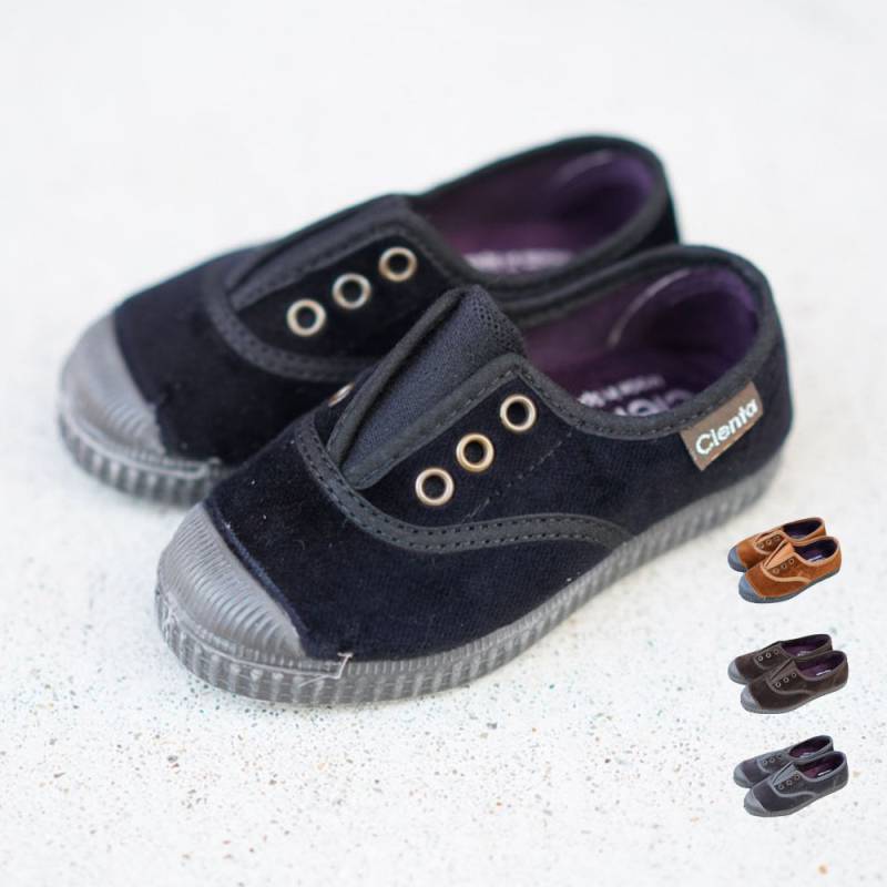 シエンタ ベロア デッキ シューズ ジュニア フラットシューズ 靴 14cm-26cm 955075 Cienta