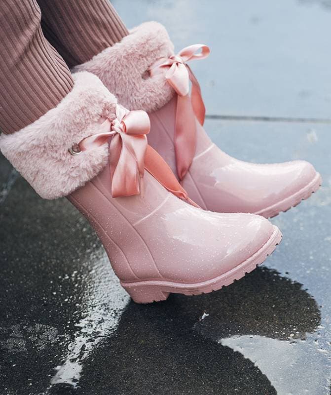 レインブーツ イゴール igor CAMPERA CHAROL SOFT ボア付き カンペラ リボン ブーツ レインシューズ 長靴 ジュニア 15cm-23cm 靴