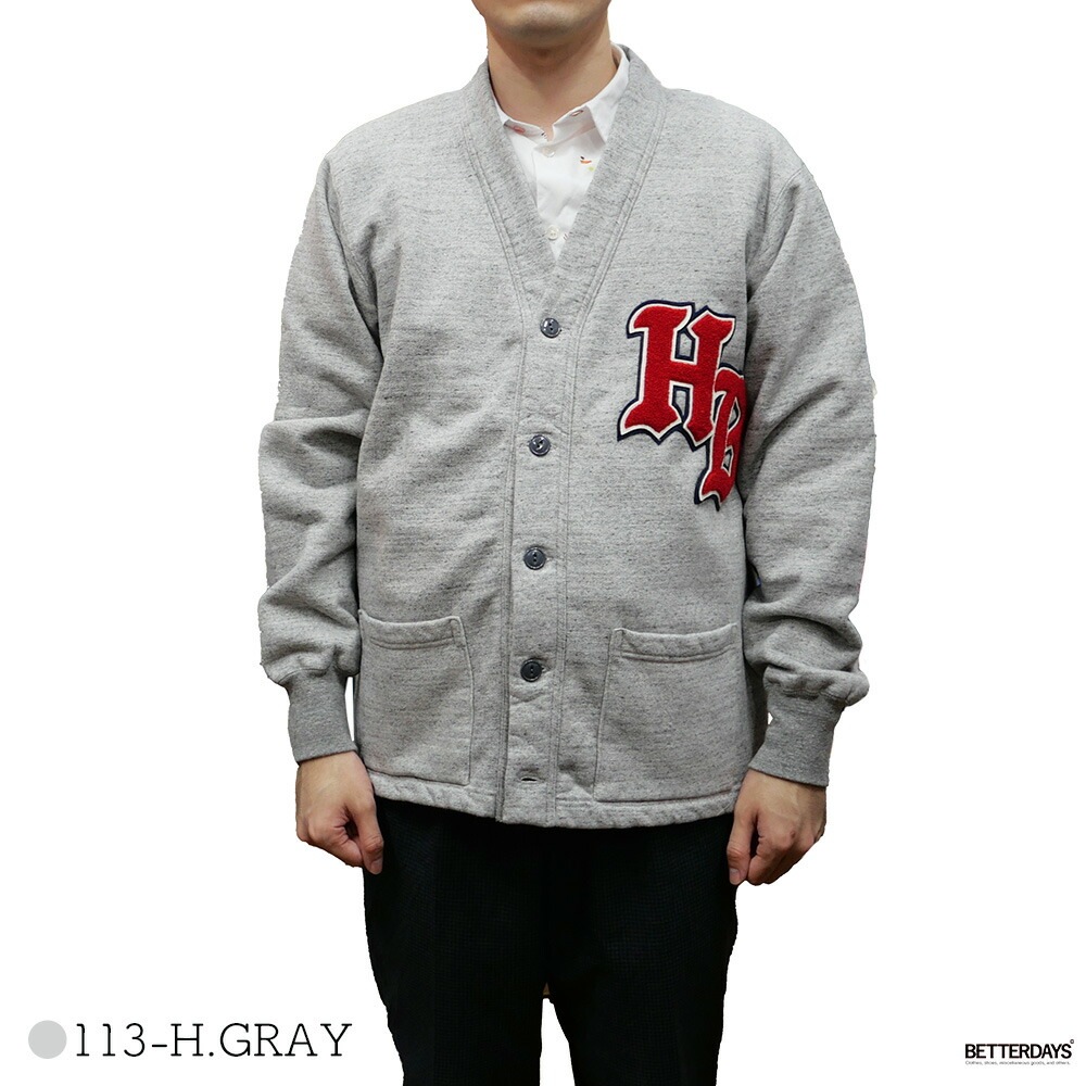 WHITESVILLE ホワイツビルスウェットカーディガンXL スウェットカーディガン SWEAT BUTTON FRONT CARDIGAN ホワイツビル