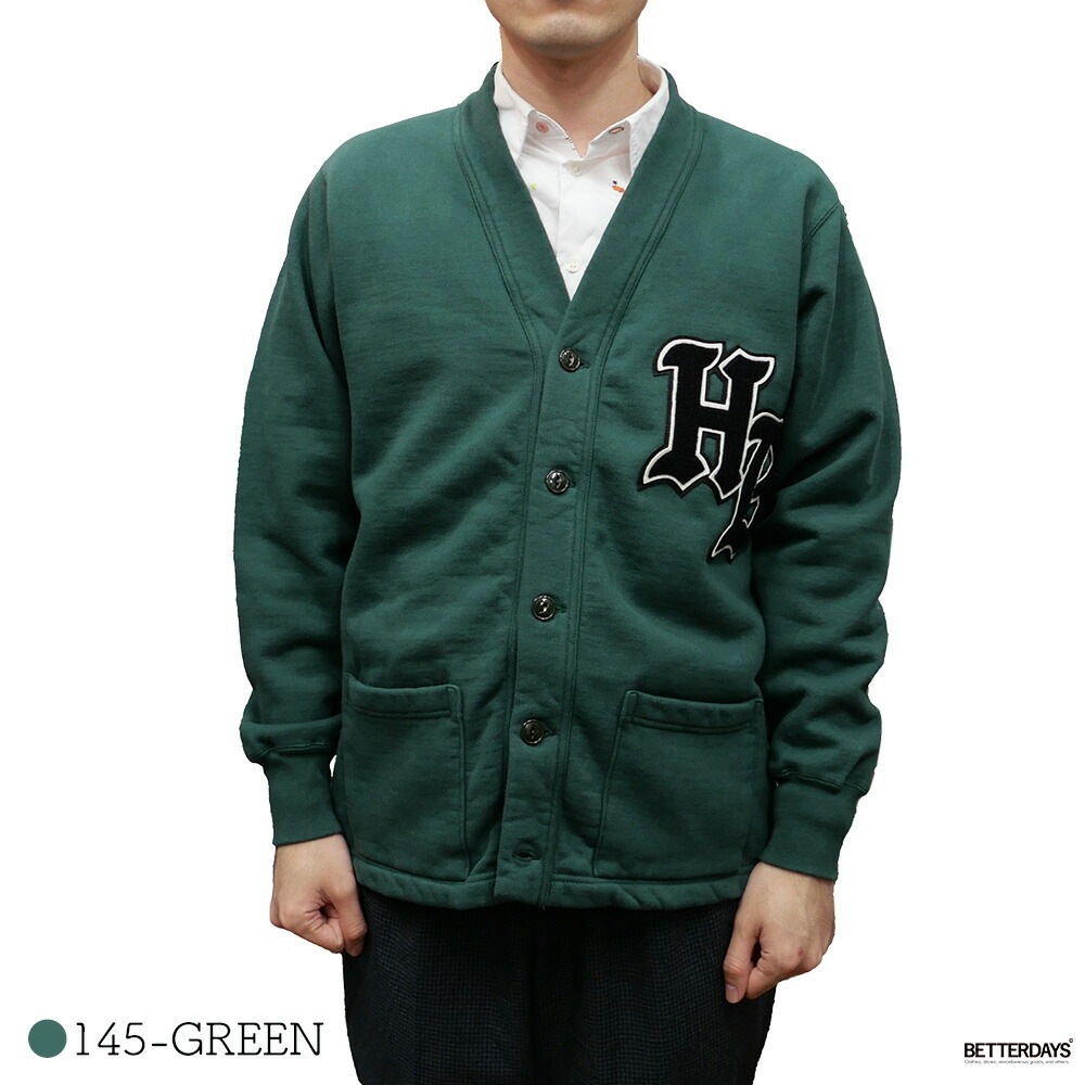 WHITESVILLE ホワイツビルスウェットカーディガンXL スウェットカーディガン SWEAT BUTTON FRONT CARDIGAN ホワイツビル