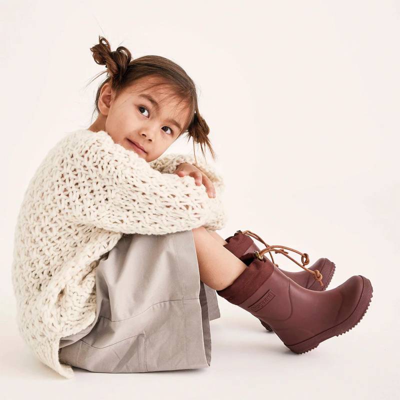 ボア付きレインブーツ  ビスゴ 長靴 17-23cm スノーブーツ レインシューズ デンマーク 靴  bisgaard