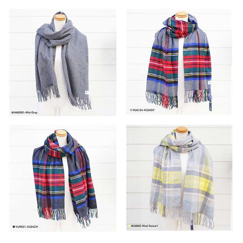 イニシャル刺繍可能 ストール 大判 厚手  ジョンストンズ カシミア マフラー ジョンストンズ オブ エルガン Johnstons of Elgin190x70 