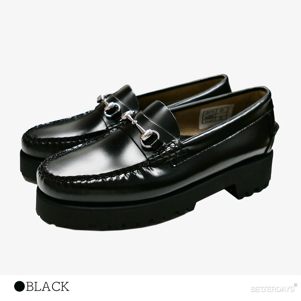 ローファー ビットローファー 41830 BLACK RUBBER SOLE ジー