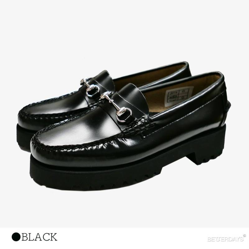ローファー  ビットローファー 41830 BLACK RUBBER SOLE ジーエイチバス G.H.BASS 