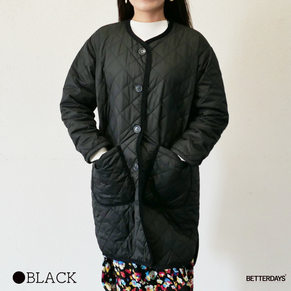 SALE／30%OFF】キルティングジャケット ノーカラーキルティングコート