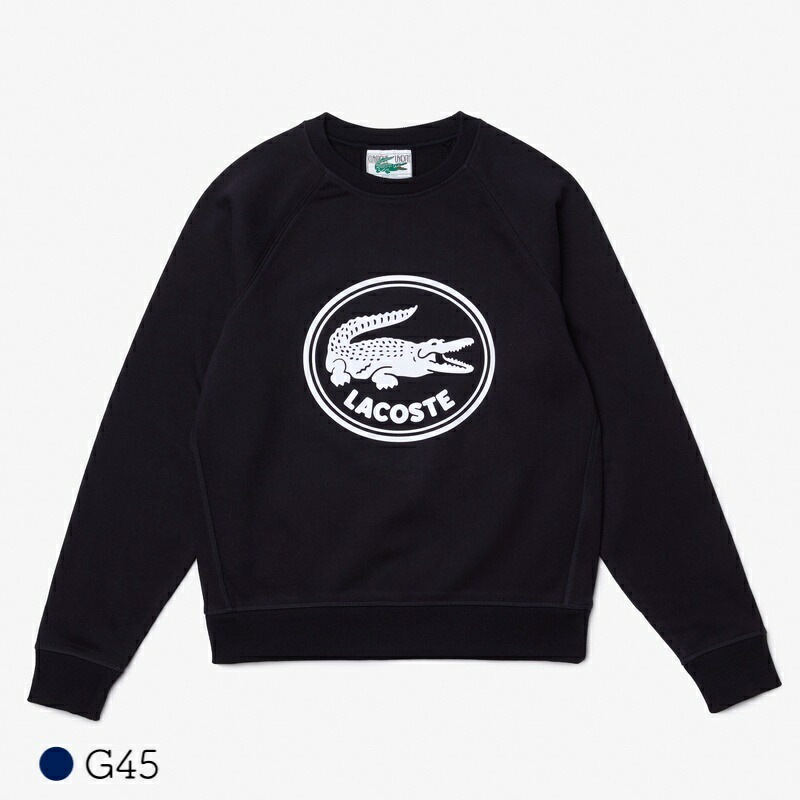 【SALE/20%OFF】トレーナー スウェット ラコステ フロッキークロックプリントスウェットシャツ 長袖 LACOSTE