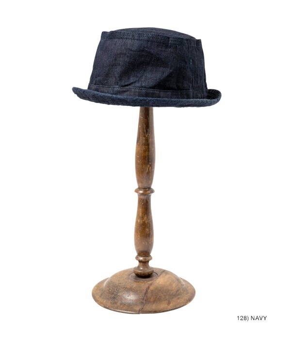 ハット メンズ デニムポークパイハット シュガーケーン 10oz. DENIM PORKPIE HAT SUGAR CANE