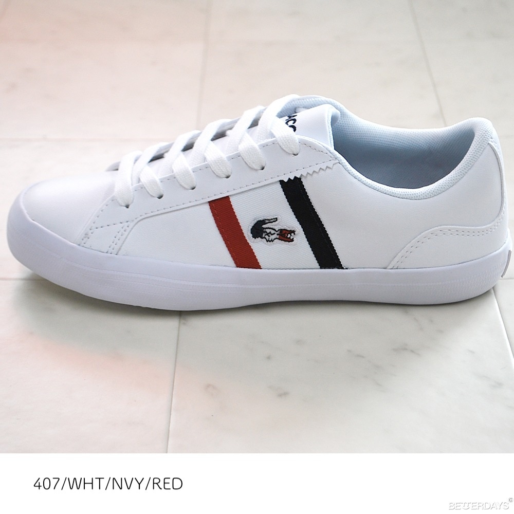 Lacoste ホワイト スニーカー　24.5 美品　ラコステ ラコステ LACOSTE スニーカー カーナビー セット [48SFA0118-21G
