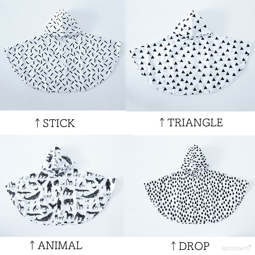 レインポンチョ キッズ チョコレートスープ chocolatesoup GEOMETRY RAINPONCHO