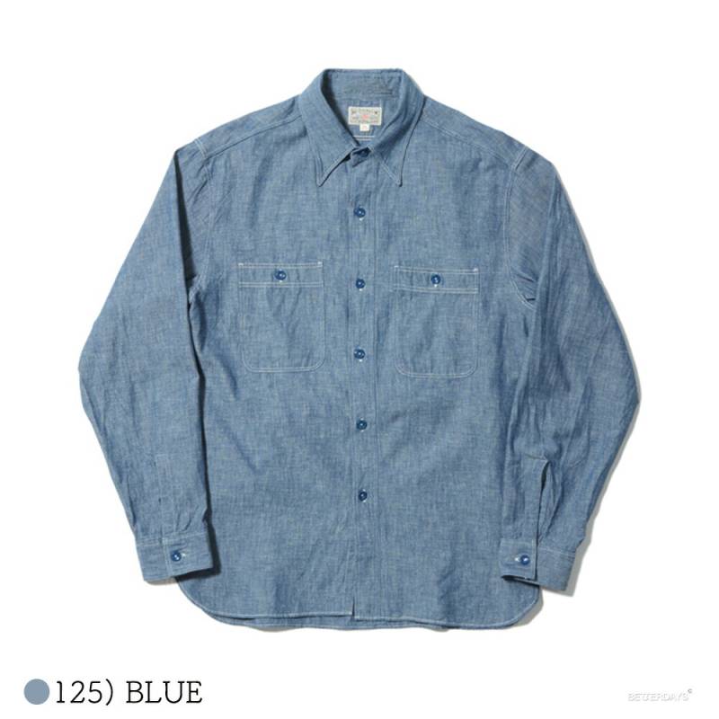 シャツ バズリクソンズ ブルーシャンブレーワークシャツ BLUE CHAMBRAY WORK SHIRTS BUZZ RICKSON'S