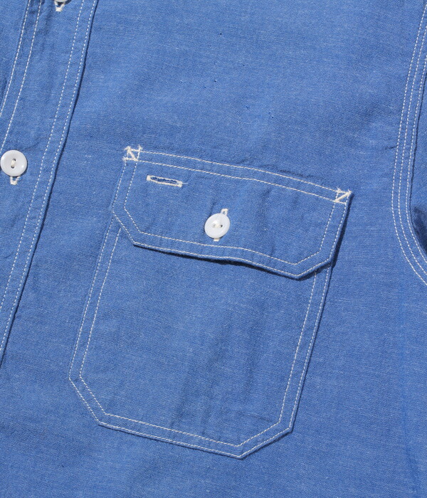 シャツ 長袖  シュガーケーン シャンブレーワークシャツ SUGAR CANE VAT DYE CHAMBRAY WORK SHIRT