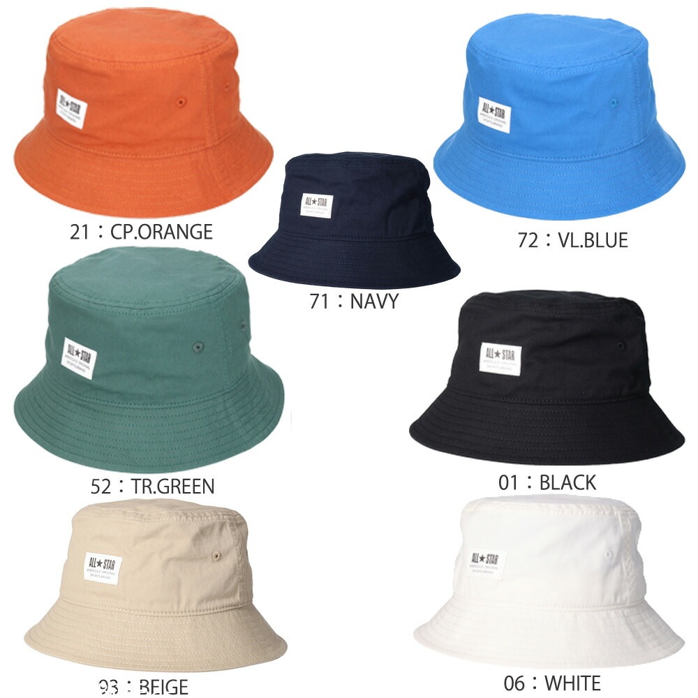バケットハット コンバース キャンバス オールシーズン ALL STAR 100112307  CNS OC TWILL W.LABEL BUCKET CONVERSE 