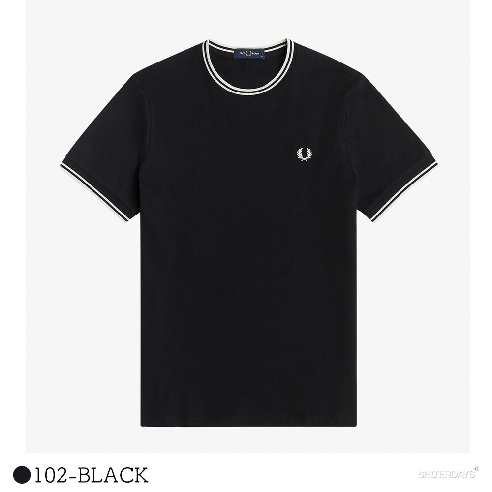 フレッドペリー Tシャツ レディース メンズ ユニセックス 半袖 カットソー TWIN TIPPED T-SHIRT 【国内正規品】 FRED PERRY