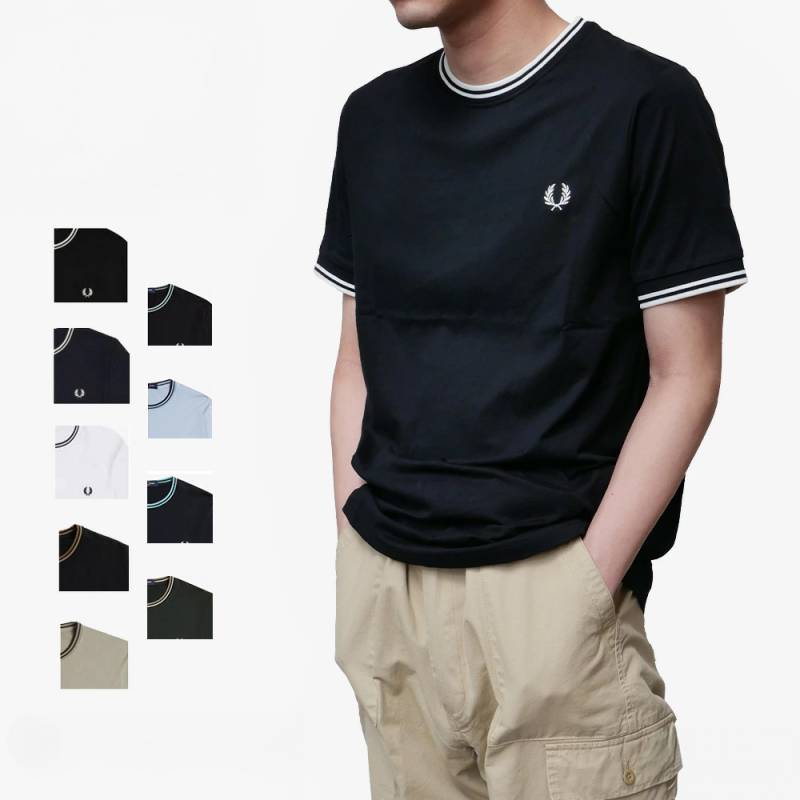 フレッドペリー Tシャツ レディース メンズ ユニセックス 半袖 カットソー TWIN TIPPED T-SHIRT 【国内正規品】 FRED PERRY