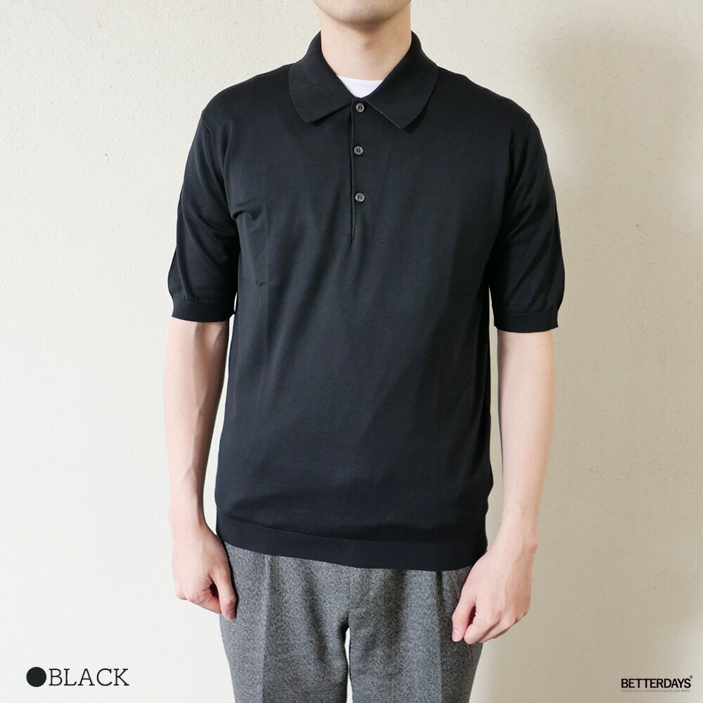 ニットポロシャツ ジョンスメドレー シーアイランドコットン EASY FIT JOHN SMEDLEY ISIS