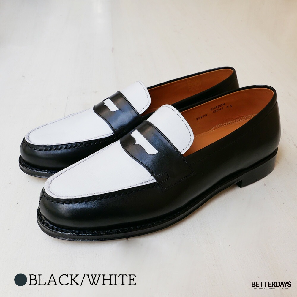 ローファー  ジャランスリワヤ ジャラン スリウァヤ 98998 BLACK WHITE LEATHER SOLE ペニーローファー コインローファー  JALAN SRIWIJAYA