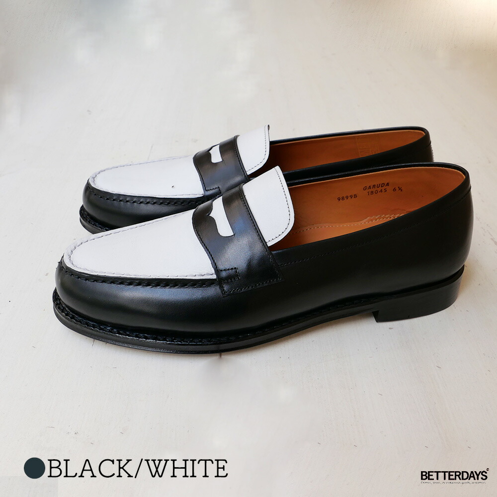ローファー  ジャランスリワヤ ジャラン スリウァヤ 98998 BLACK WHITE LEATHER SOLE ペニーローファー コインローファー  JALAN SRIWIJAYA