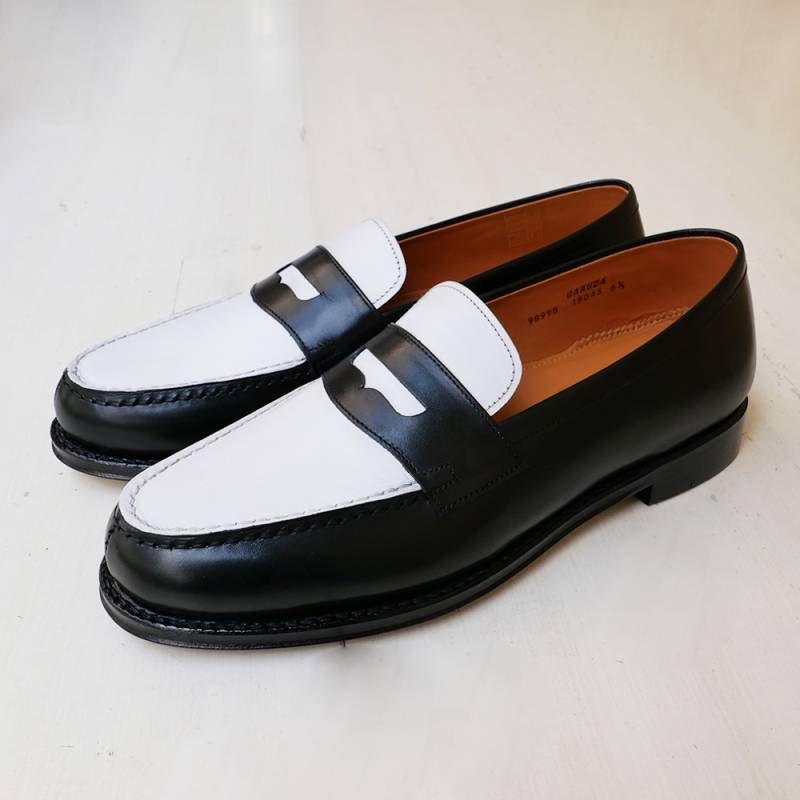 ローファー  ジャランスリワヤ ジャラン スリウァヤ 98998 BLACK WHITE LEATHER SOLE ペニーローファー コインローファー  JALAN SRIWIJAYA