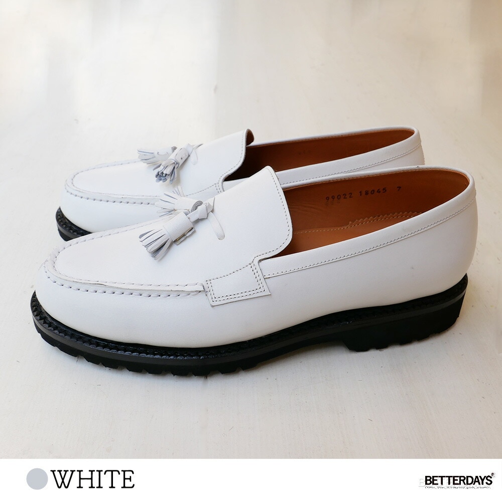 タッセルローファー ジャランスリワヤ ジャラン スリウァヤ WHITE VIBRAM SOLE JALAN SRIWIJAYA