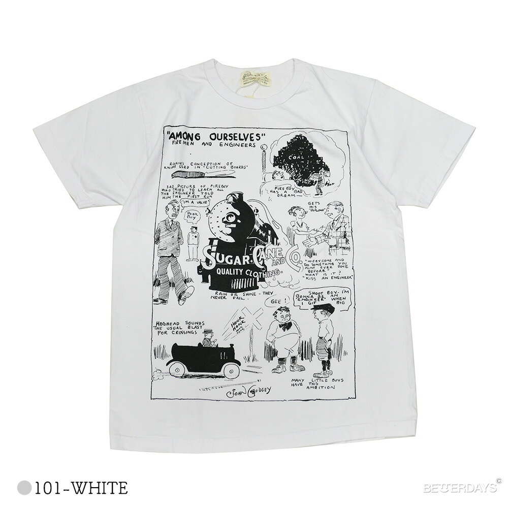 Tシャツ 半袖 シュガーケーン 1920's CARTOON T-SHIRT カートゥーン SUGAR CANE