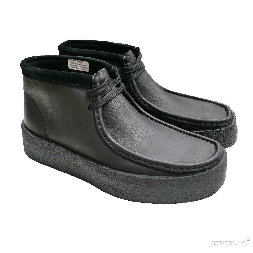 クラークス ワラビーカップブーツ  WallabeeCup Bt CLARKS ORIGINALS MENS ブラックレザー 25-28cm 