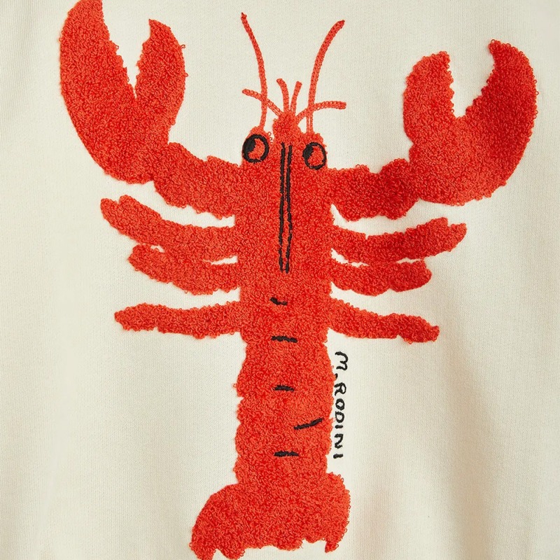 スウェット キッズ ミニロディーニ ロブスター 刺繍 LOBSTER EMBROIDERED SWEATSHIR 92-104cm mini rodini