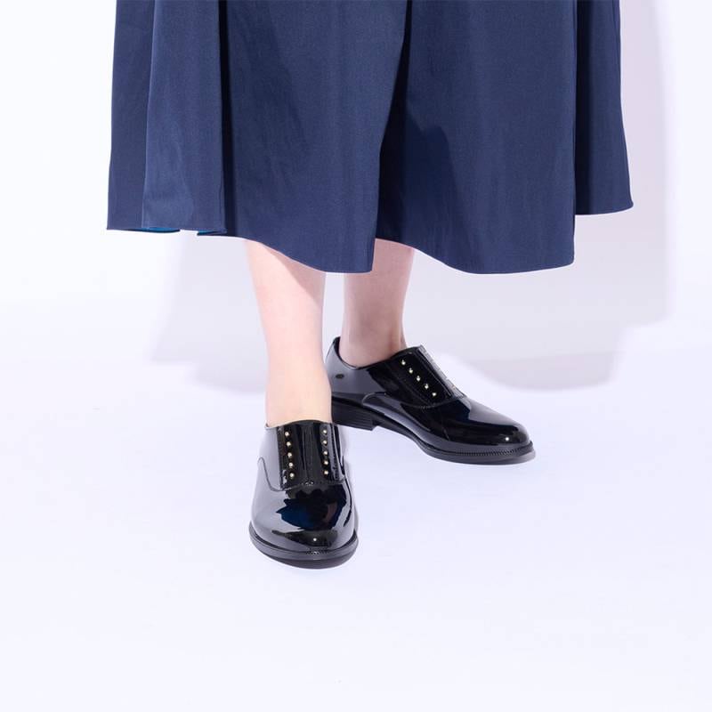 レインシューズ オックスフォードシューズ テンパレイト 甲高 幅広 OMBRE 晴雨兼用 22cm-25cm TEMPERATE