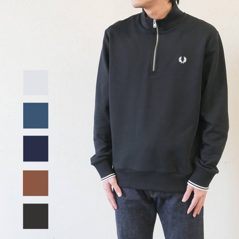 【26AW 一部予約】 ハーフジップ スウェット メンズ レディース ユニセックス フレッドペリー  M3574 HALF ZIP SWEATSHIRT 【国内正規品】 FRED PERRY