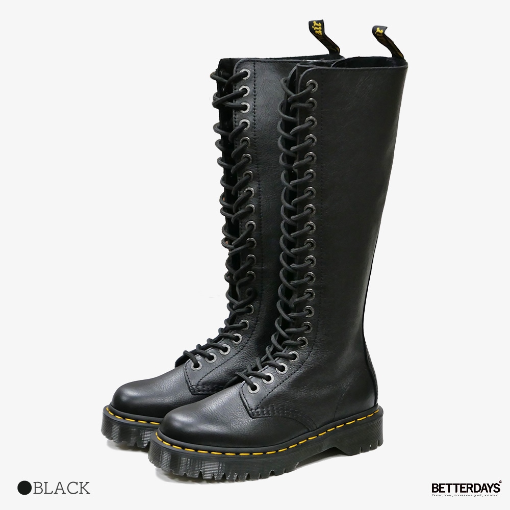 Dr. Martens ロングブーツ 20ホール レディース EU38 ブラック Dr.Martens/20ホールブーツ | BRANDS,D,Dr.Martens ドクター