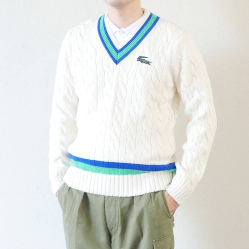 【SALE／20%OFF】ニット  ラコステ  レデイース エシカルニット Vネック LACOSTE 