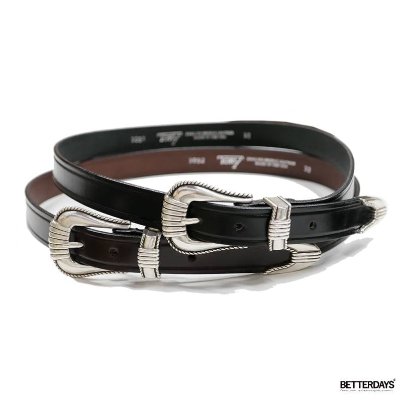 ベルト TORY LEATHER トリーレザー 3-Piece Silver Buckle Belt スリーピース シルバーバックルレザーベルト 本革
