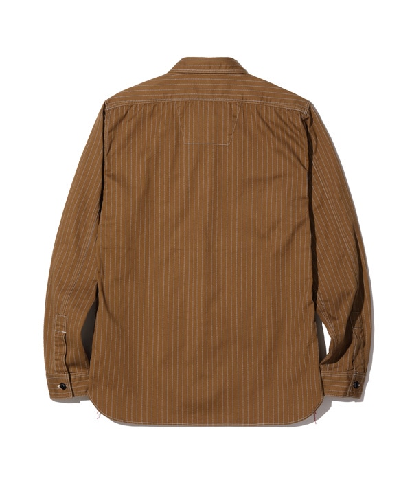 シャツ シュガーケーン フィクションロマンス FICTION ROMANCE 8.5oz. BROWN WABASH STRIPE WORK SHIRT LONG SLEEVE SUGAR CANE