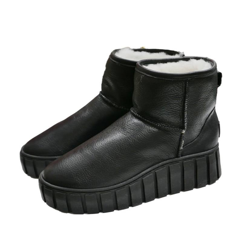 アンクルブーツ レザーブーツ  シェパード SHEPHERD Alexa boots ファーライニング付き