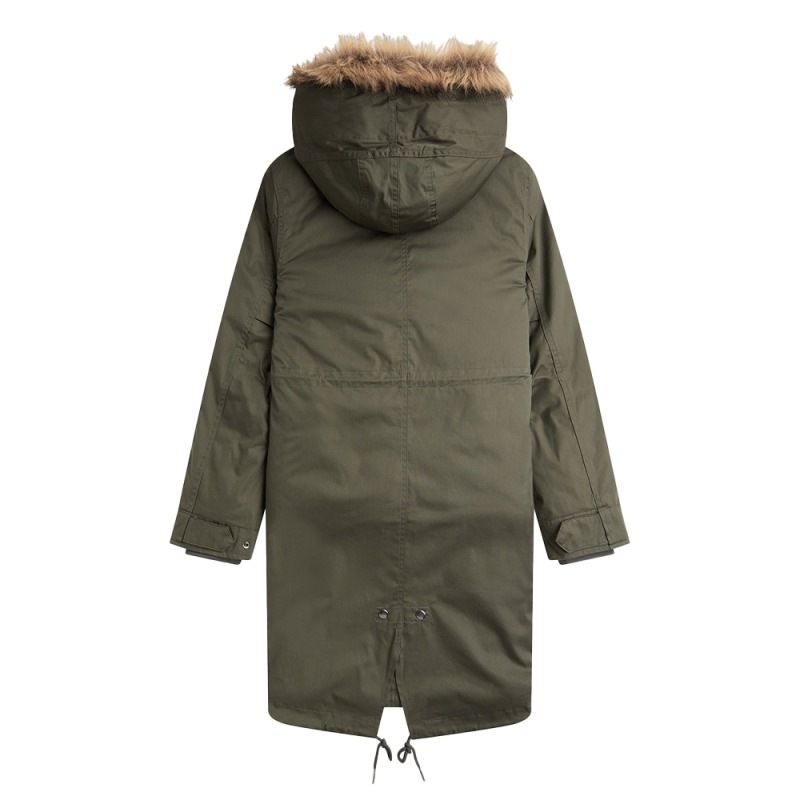 FRED PERRY モッズコート オリーブ 先行予約受付中／Oversized Fishtail Parka Jacket／オーバー