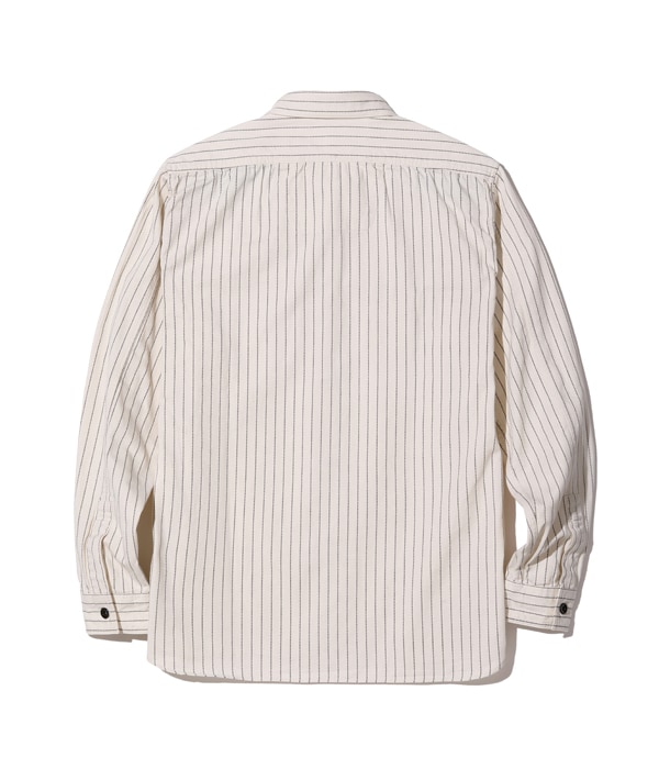 ワークシャツ   シュガーケーン SUGAR CANE Lot No. SC27076 / FICTION ROMANCE 8.5oz. WHITE WABASH STRIPE WORK SHIRT (LONG SLEEVE) 