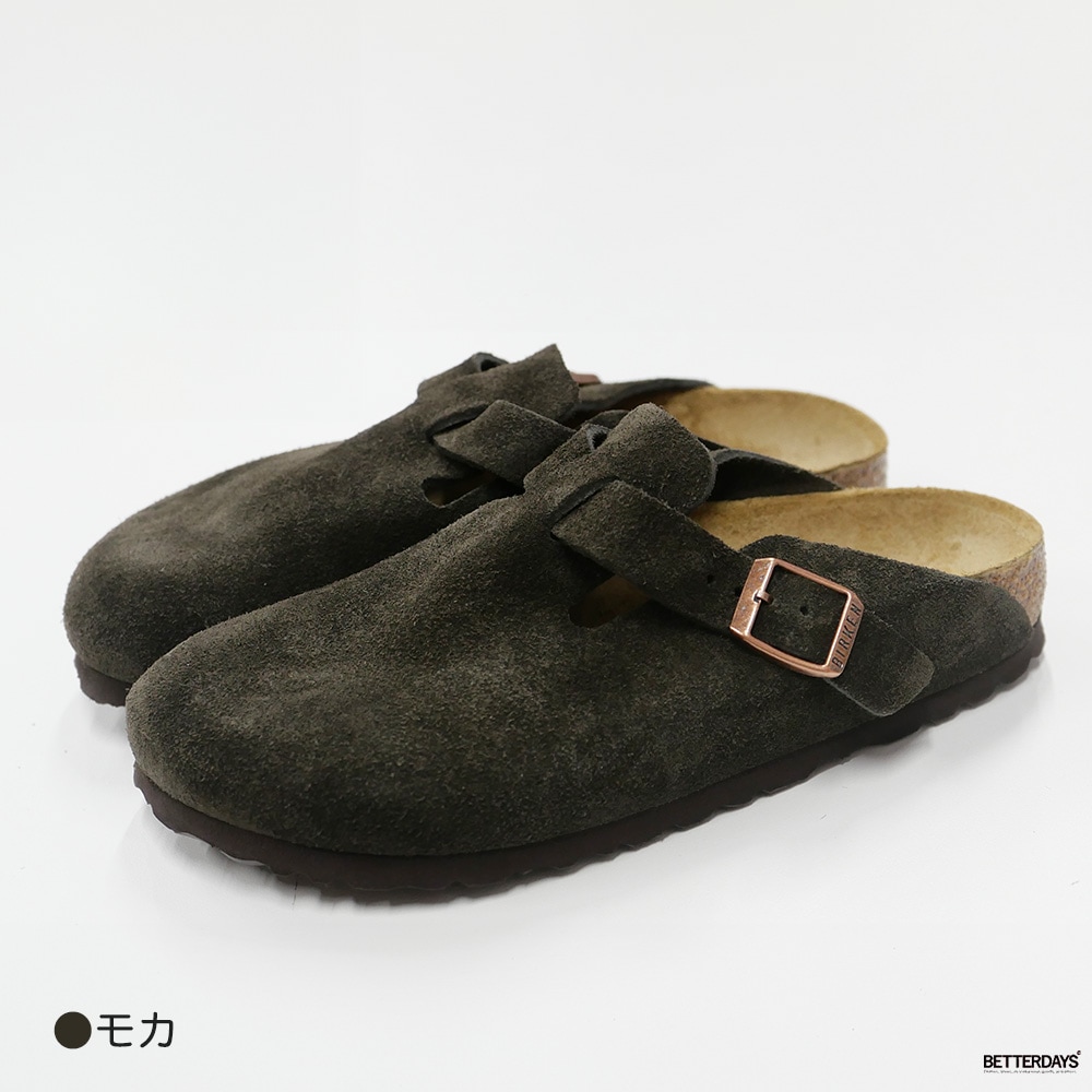 ビルケンシュトック ボストン ベロアレザー   レギュラー ナロー 幅狭 23-28cm BIRKENSTOCK BOSTON 