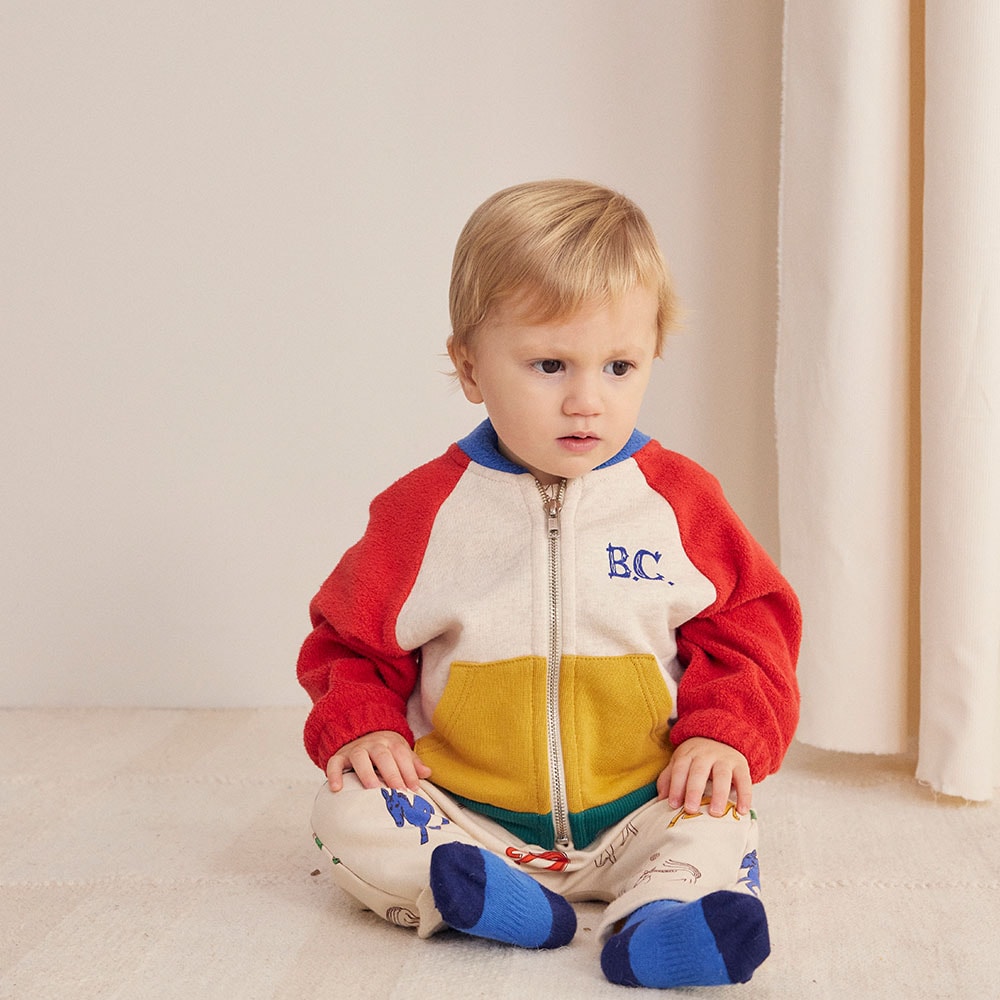 BOBO CHOSES/B.C color block zipped sweatshirt