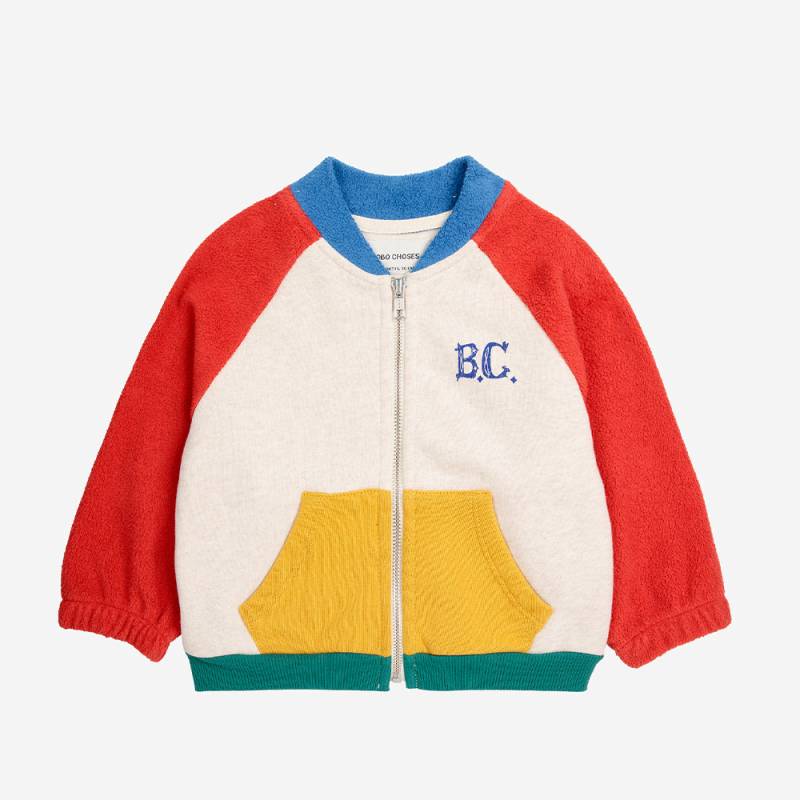 BOBO CHOSES/B.C color block zipped sweatshirt