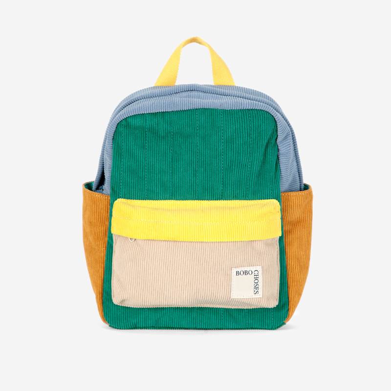 リュックサック バックパック ボボ・ショーズ ベビー Color Block padded corduroy schoolbag Bobo Choses