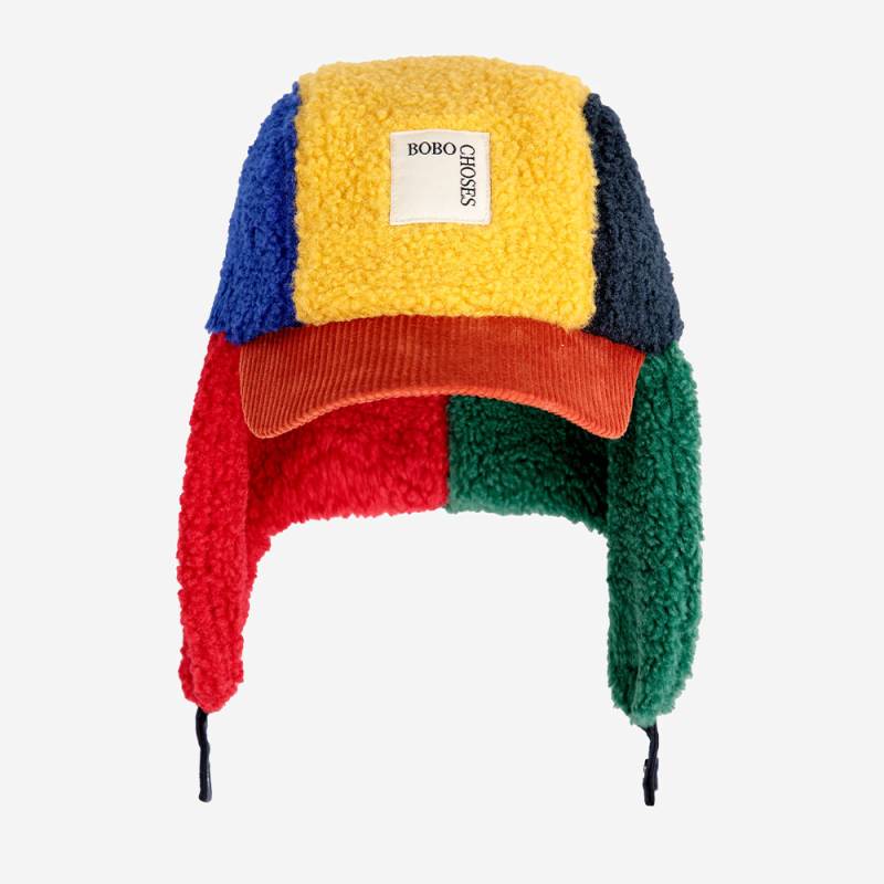 帽子 チャプカ ボボ・ショーズ ベビー Baby Color Block sheepskin chapka Bobo Choses