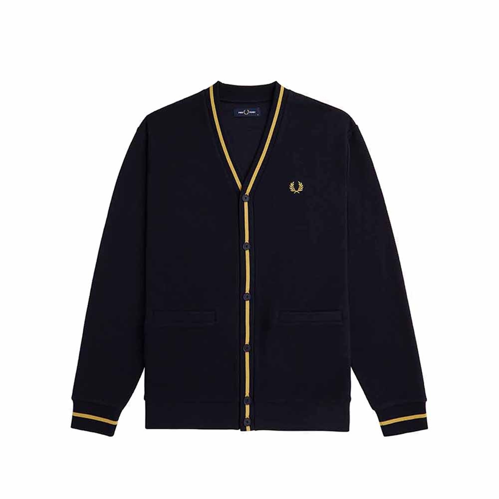 FRED PERRY カーディガン フレッドペリー ニット セーターティップド テクスチャー TIPPED PIQUE TEXTURE CARDIGAN 