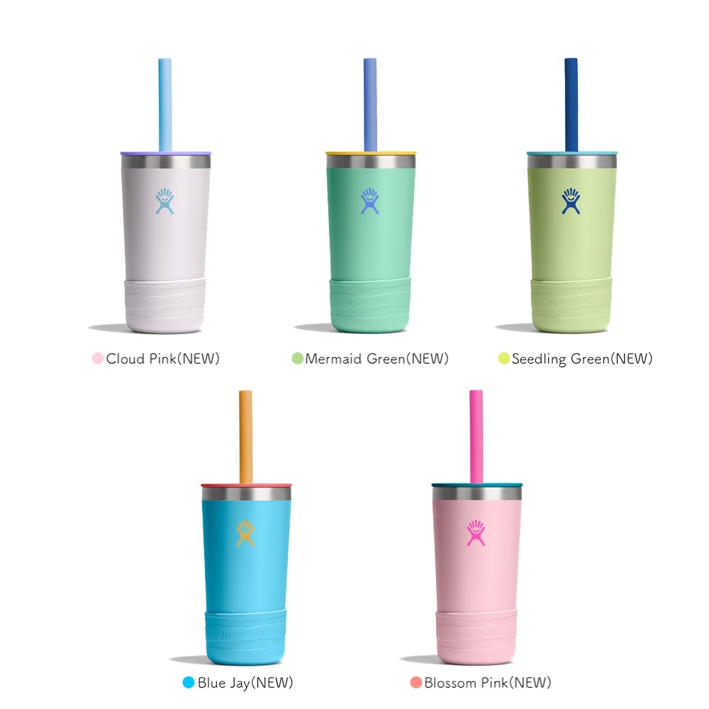 ストロー付きタンブラー ハイドロフラスク ステンレス キッズ  魔法瓶 真空断熱 Hydro Flask 12oz Tumbler KIDS With Straw Lid