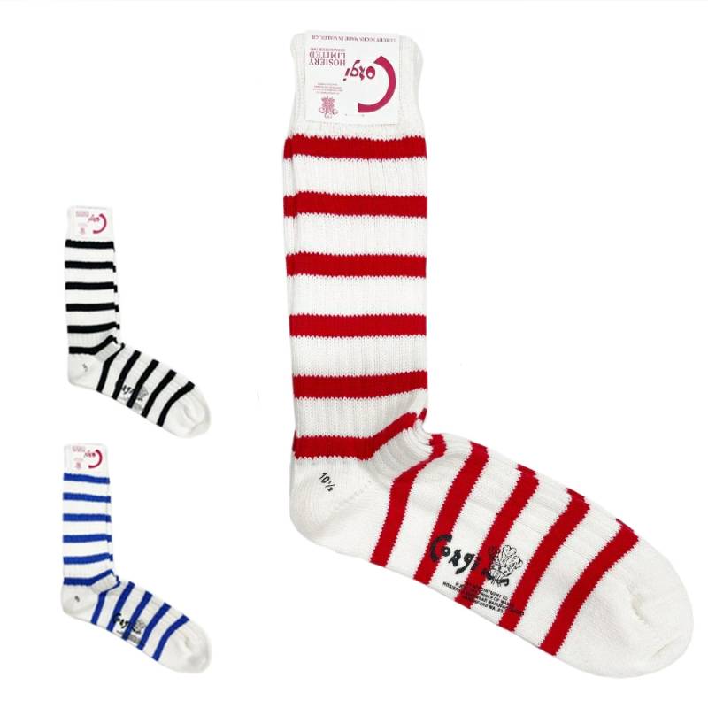 ソックス  靴下  ストライプソックス  ソフトコットン コーギー   Corgi  SOFT COTTON STRIPE SOCKS