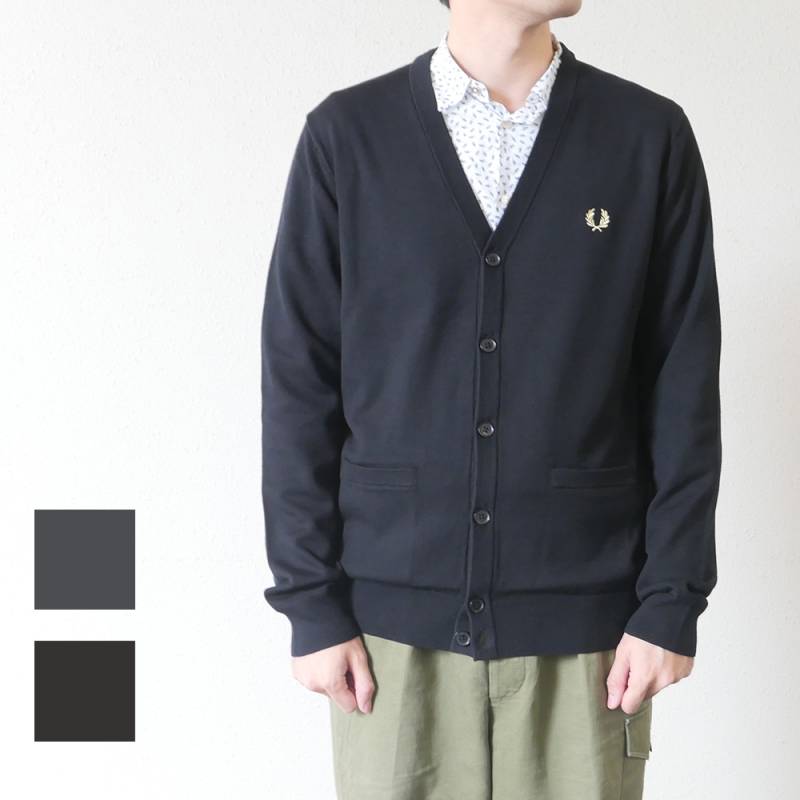 カーディガン  フレッドペリー ニット Vネック  K9551 CLASSIC CARDIGAN  FRED PERRY