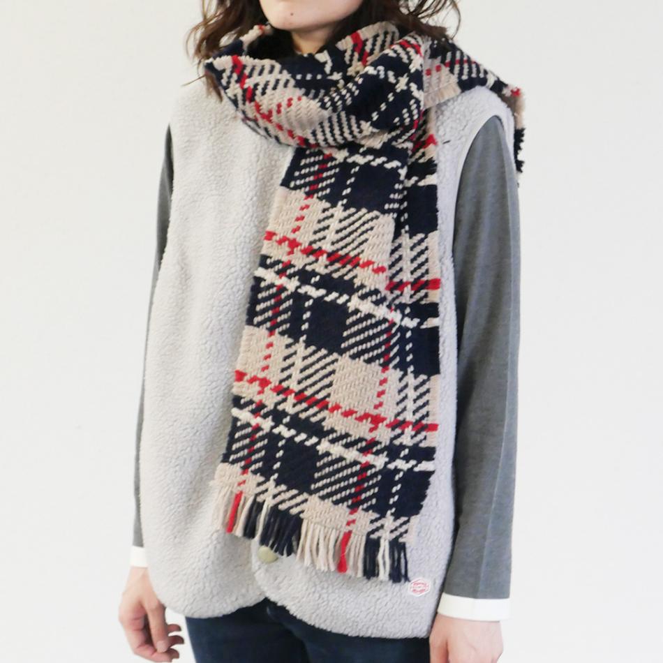 フリンジスカーフ マフラー タータンチェック ジョンブラニガン John Branigan Fringe Scarf【国内正規品】