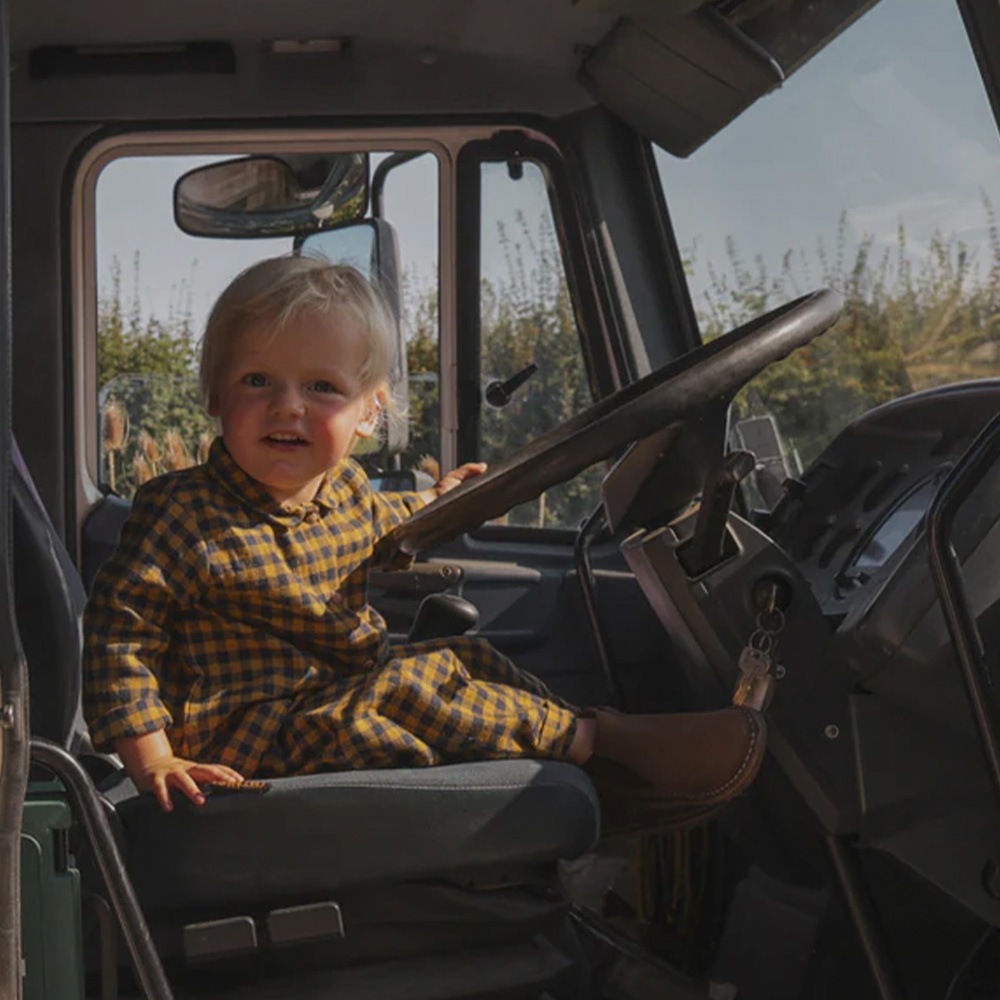 シャツ ブラウス ギンガムチェック キッズ オーガニックズー Organic Zoo Blueberry Gingham Shirt 15BBGHS