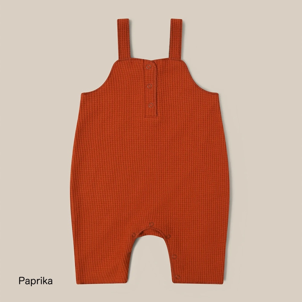サロペット キッズ  ベビー オーガニックズー Organic Zoo Paprika / Olive Waffle Salopette 15PWSOZ 15OWSOZ