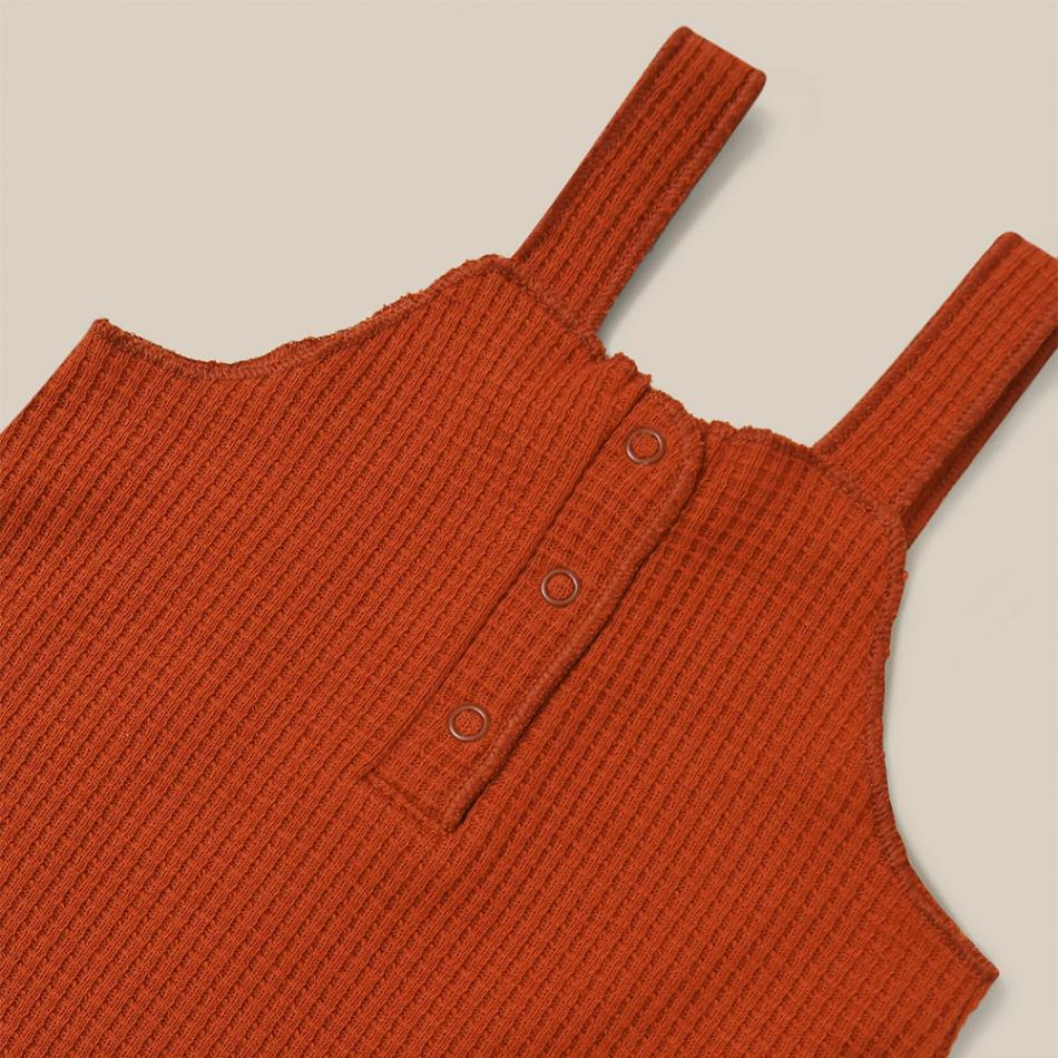 サロペット キッズ  ベビー オーガニックズー Organic Zoo Paprika / Olive Waffle Salopette 15PWSOZ 15OWSOZ