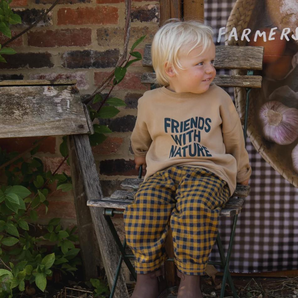 パンツ キッズ ベビー オーガニックズー Organic Zoo Blueberry Gingham Carrot Pants【国内正規品】 15BBGHCP